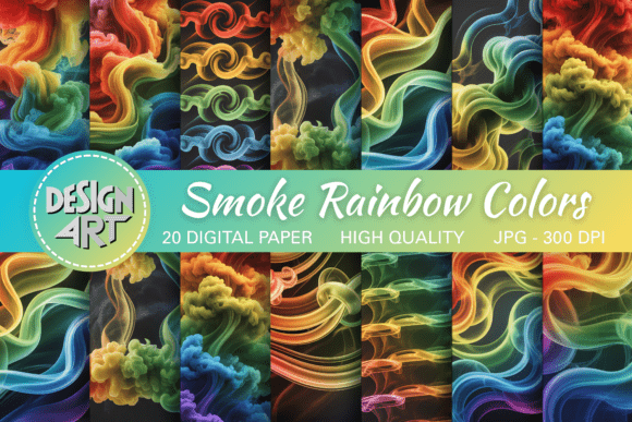 Download Smoke Rainbow Colors Texture Background - Premium Resources