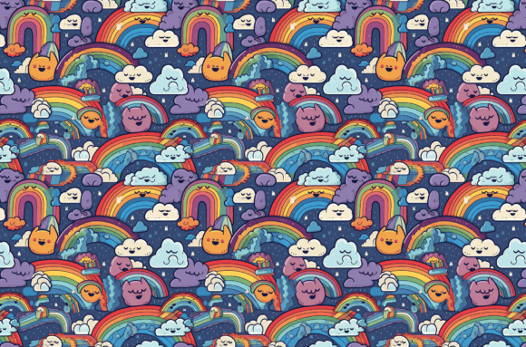 Download Retro Rainbow Pattern Colorful Patterns - Premium Resources