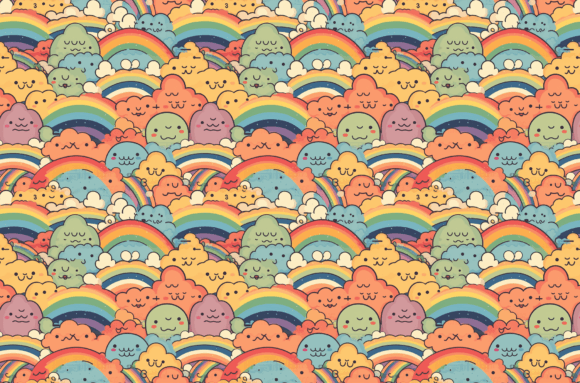 Download Retro Rainbow Pattern Colorful Patterns - Premium Bundle