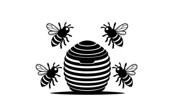 Download Vector Art of Bee Hive - Premium Resources